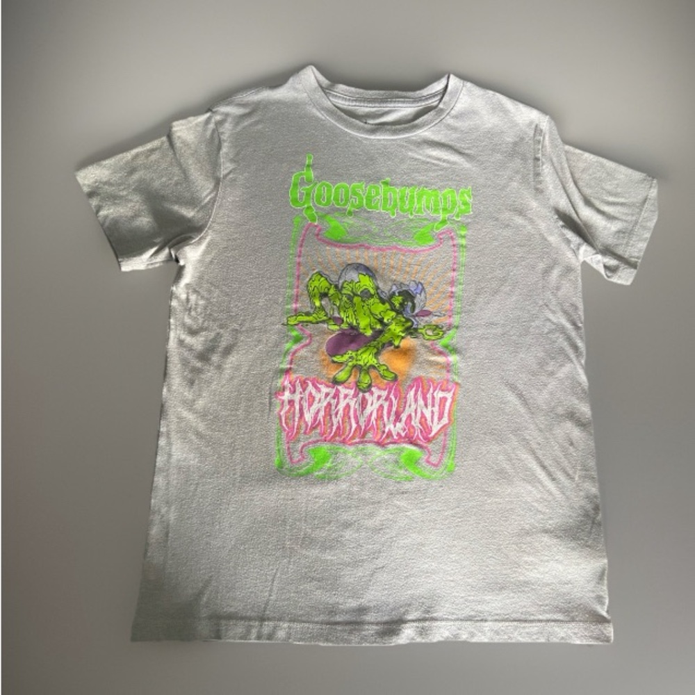 Girls XL 14-16 Goosebumps Grey Short Sleeve T-Shirt Tee